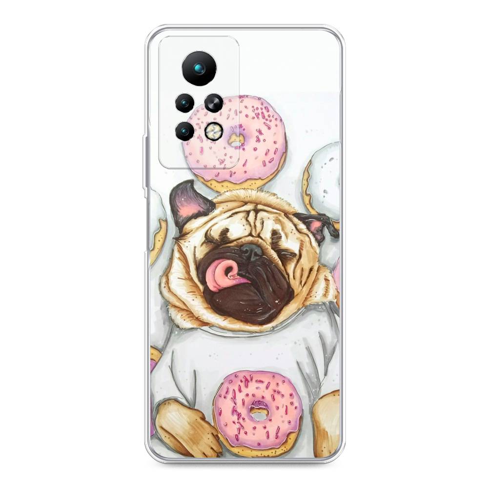

Чехол для Infinix Note 11 Pro "Счастливый мопс", Розовый;бежевый;коричневый, 3100550-1