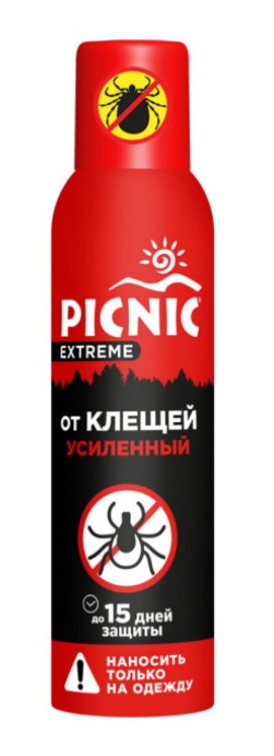 фото Репеллент пикник экстрим от клещей аэрозоль 150мл (6 шт.) picnic