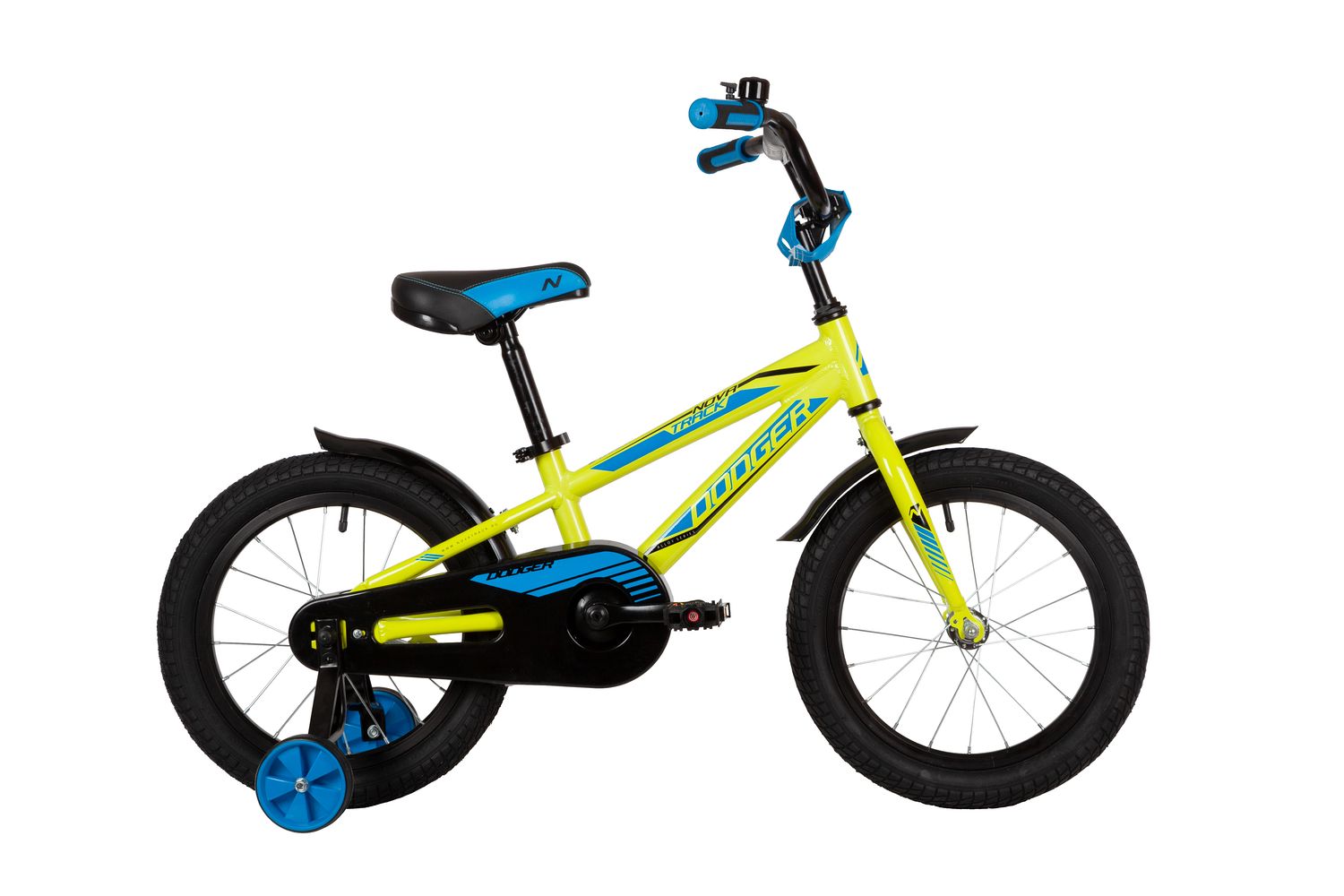 фото Детский велосипед novatrack велосипед детские dodger 16, год 2022 , цвет зеленый