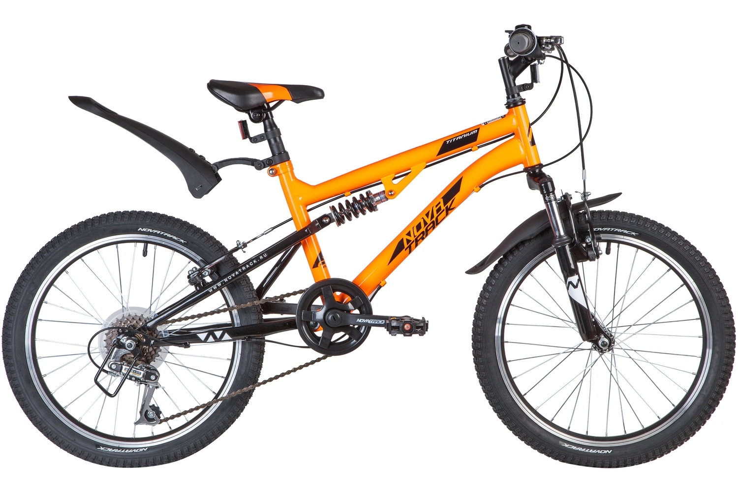 Велосипед Novatrack Titanium 2020 One Size оранжевый