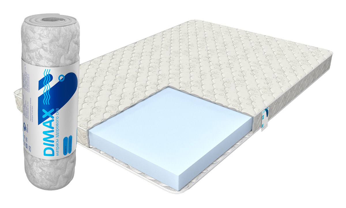 

Матрас ортопедический беспружинный DIMAX Практик Чип Ролл 10 155х180, Практик Чип Ролл 10