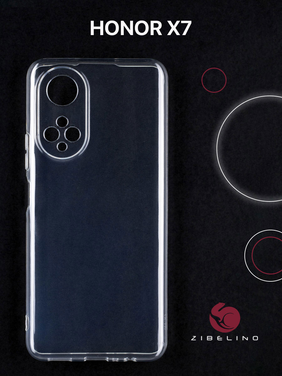 

Чехол для Honor X7 прозрачный, с защитой камеры, ZUTCP-HON-X7
