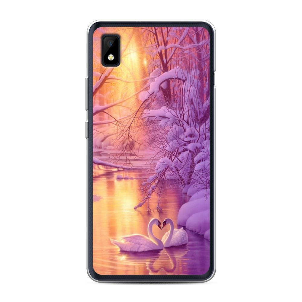 

Чехол на ZTE Blade L210 "Зима 1", Фиолетовый;желтый, 134150-2