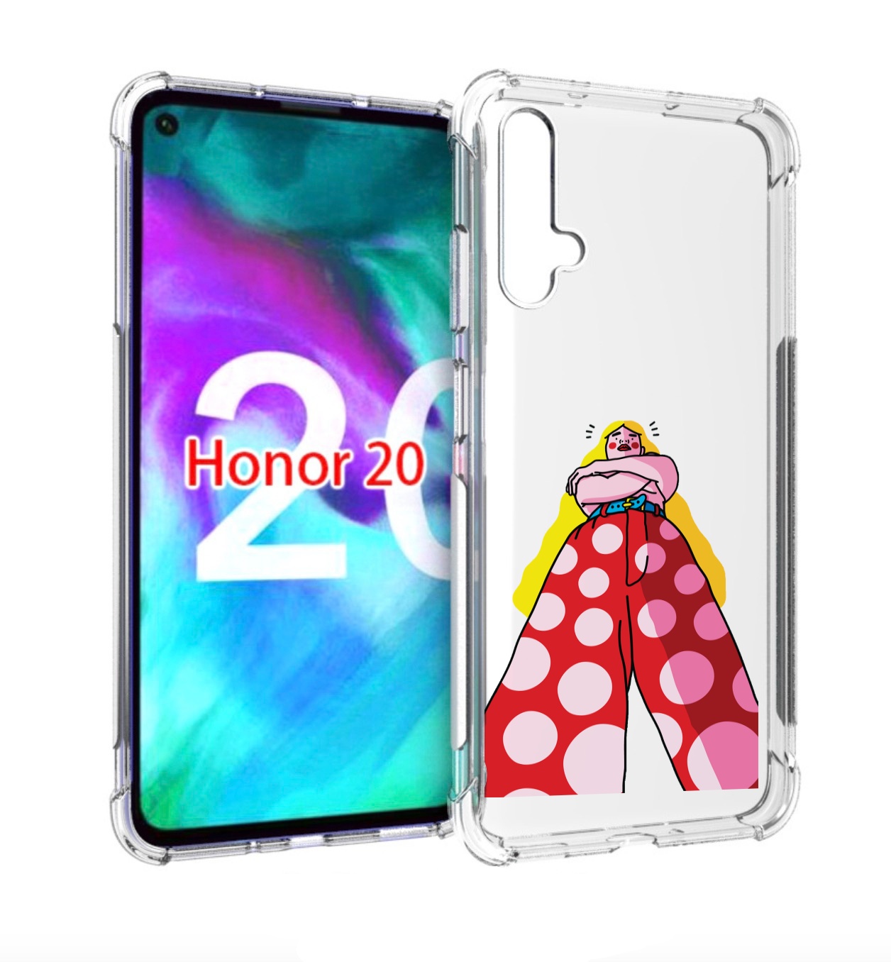 

Чехол бампер MyPads высокая-девушка для Honor 20, Прозрачный, Tocco