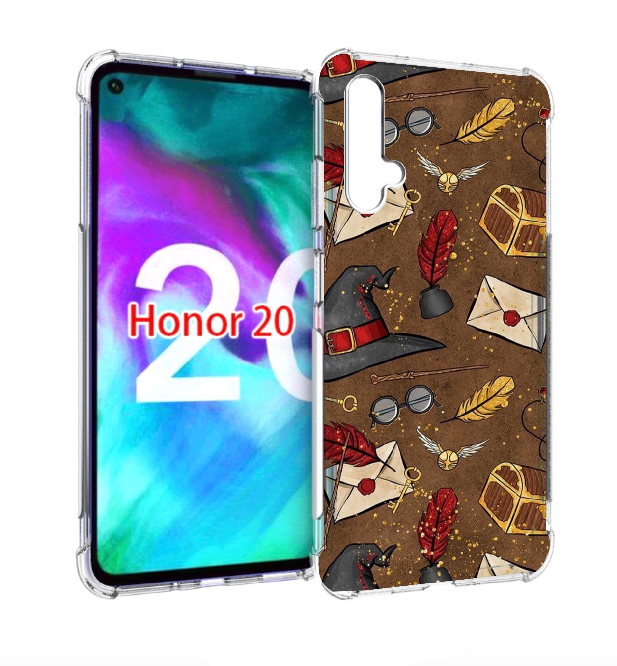 

Чехол бампер MyPads гарри-поттер-вайб для Honor 20, Прозрачный, Tocco