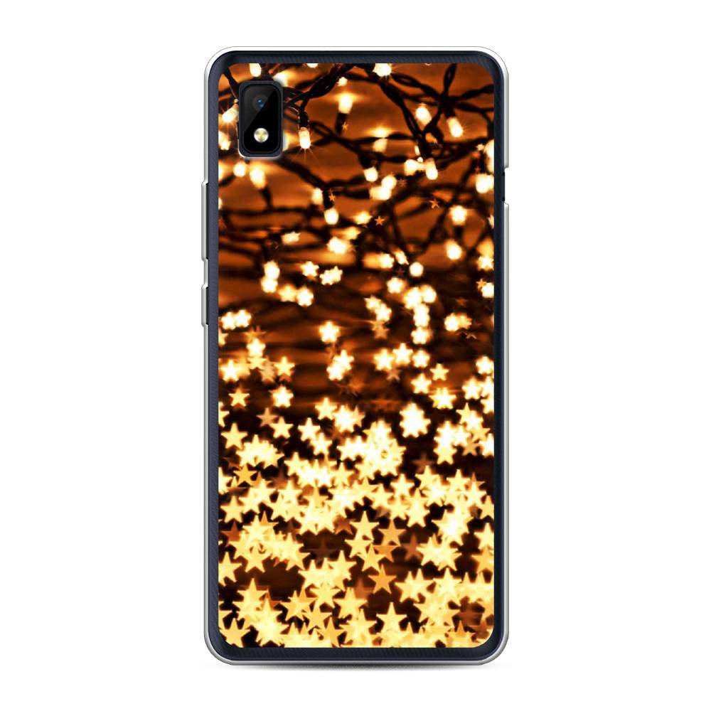 

Чехол на ZTE Blade L210 "Новогодняя гирлянда", Золотистый, 134150-5