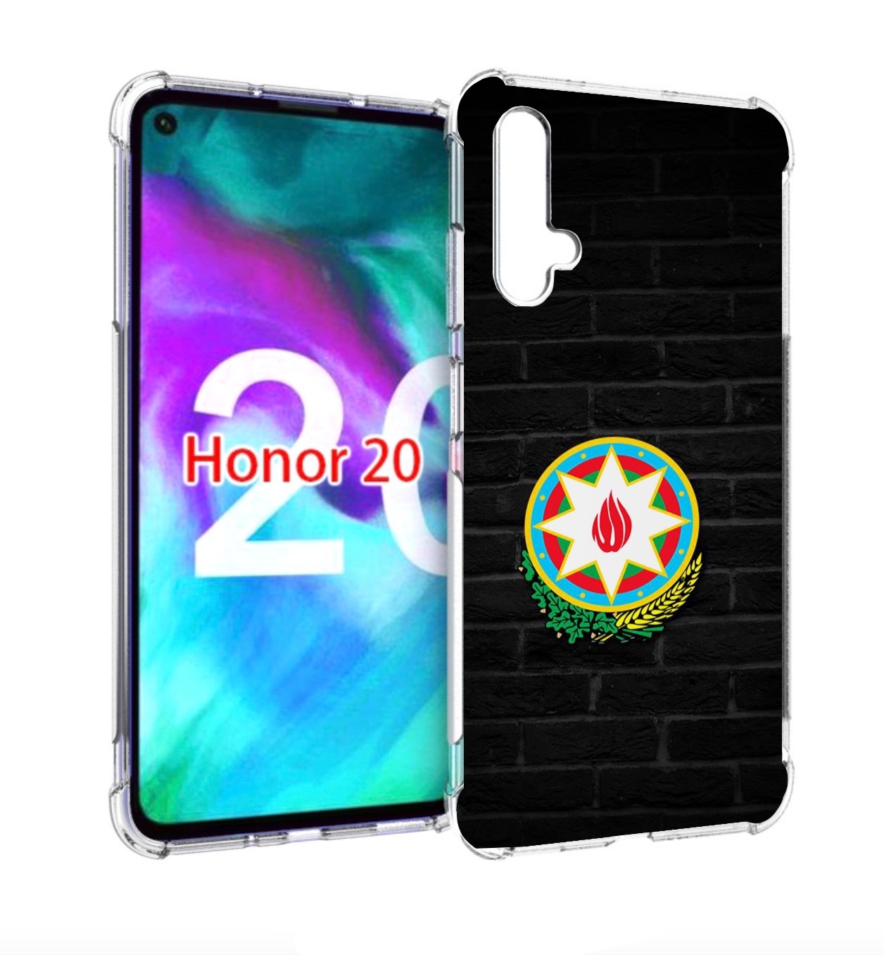 

Чехол бампер MyPads герб азербаиджана для Honor 20, Прозрачный, Tocco