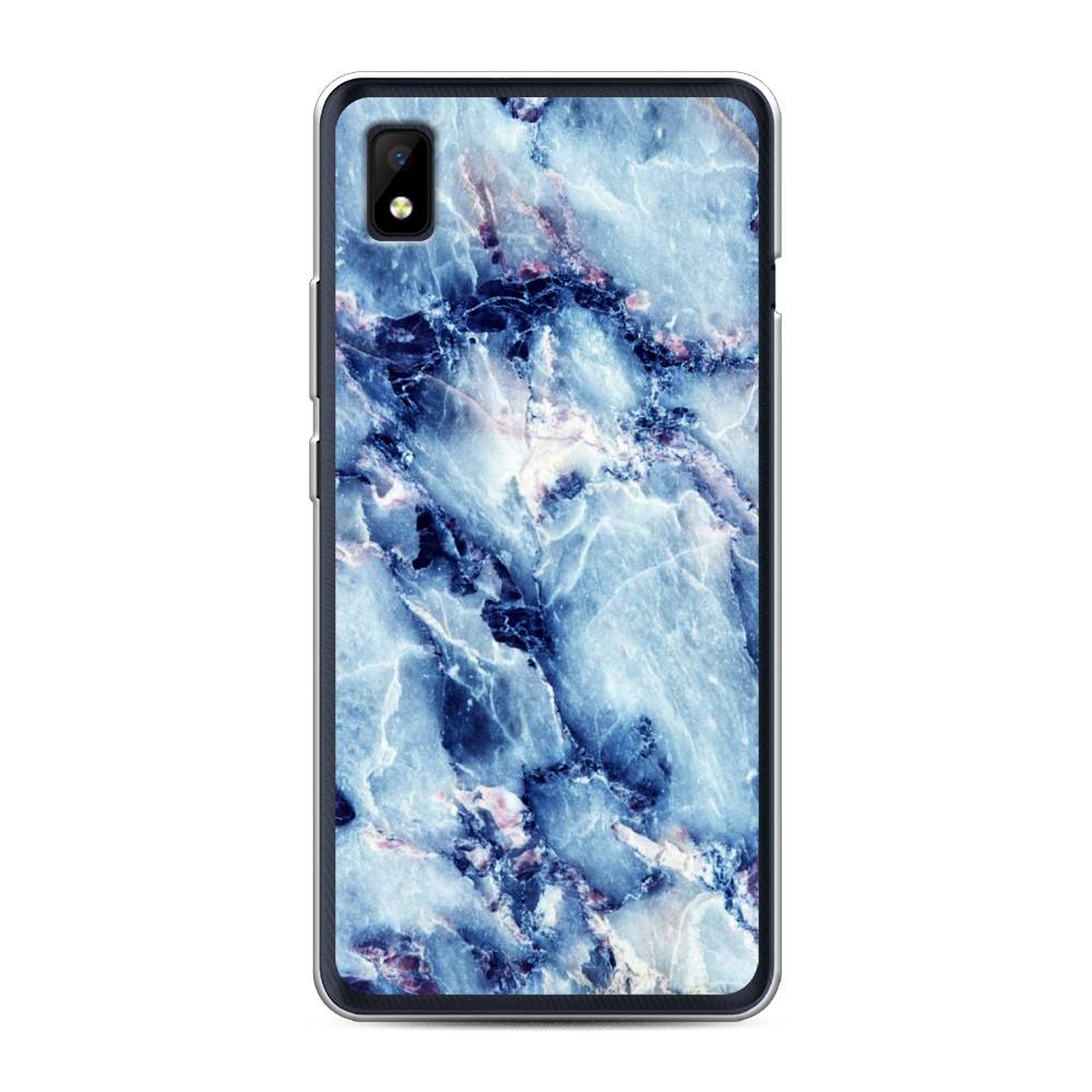 

Чехол на ZTE Blade L210 "Мрамор с синими прожилками", Синий, 134150-3