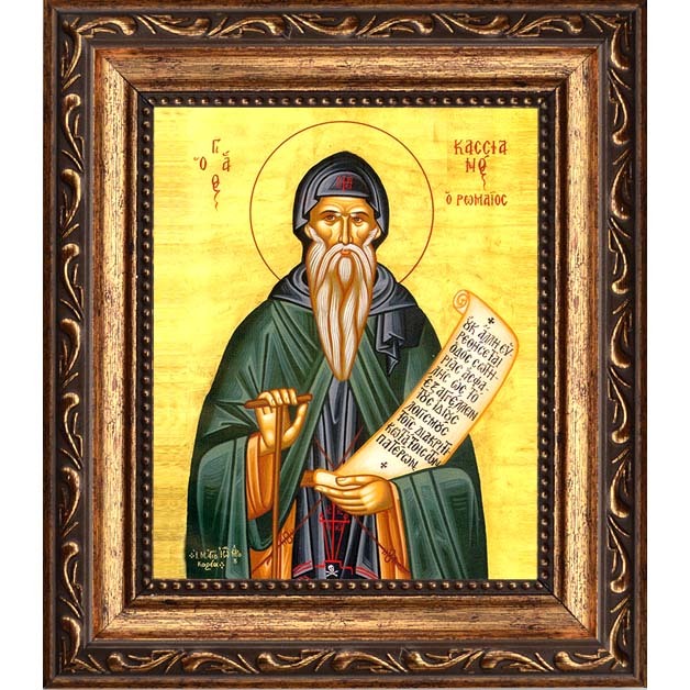 

Иоанн Кассиан Римлянин преподобный. Икона на холсте.