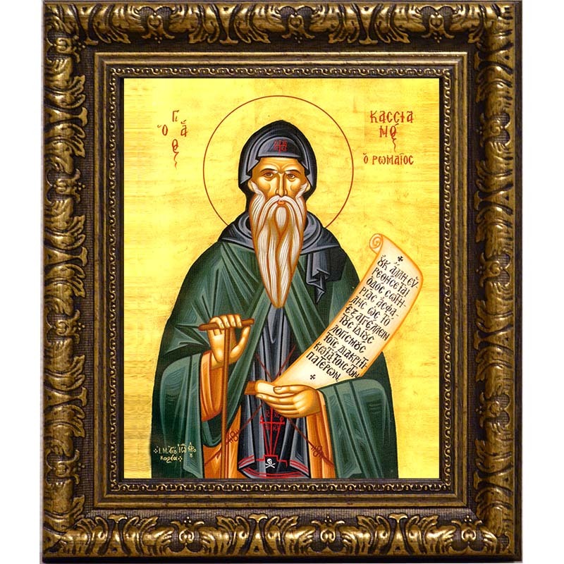 

Иоанн Кассиан Римлянин преподобный. Икона на холсте.
