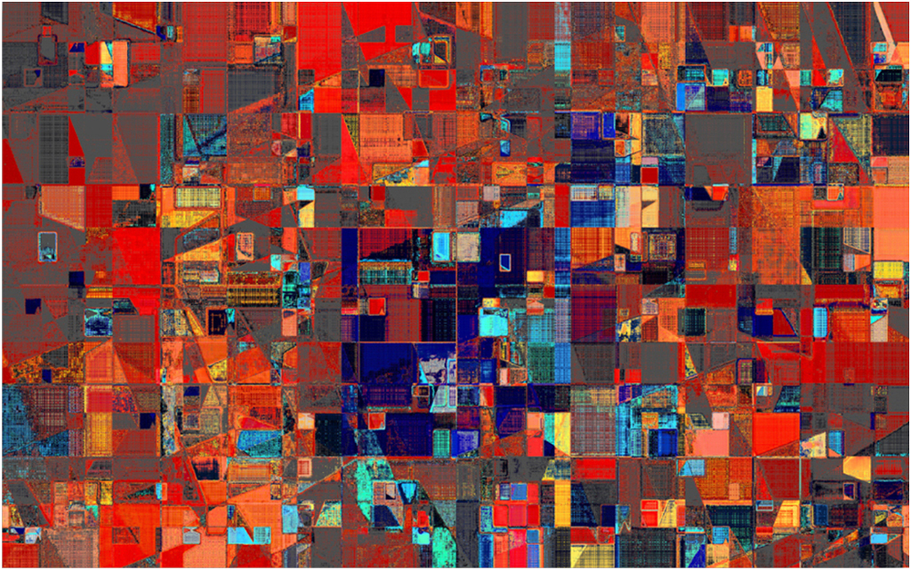 фото Картина на холсте с подрамником хитарт "мозаика" 100x63 см модулка