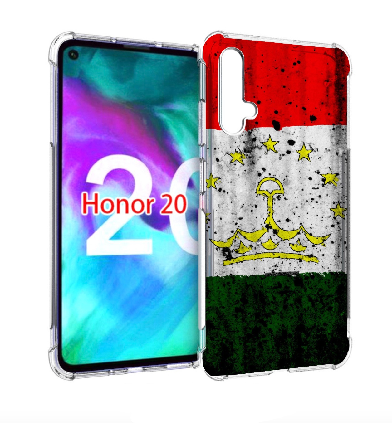 

Чехол бампер MyPads герб флаг таджикистан для Honor 20 Honor, Прозрачный, Tocco