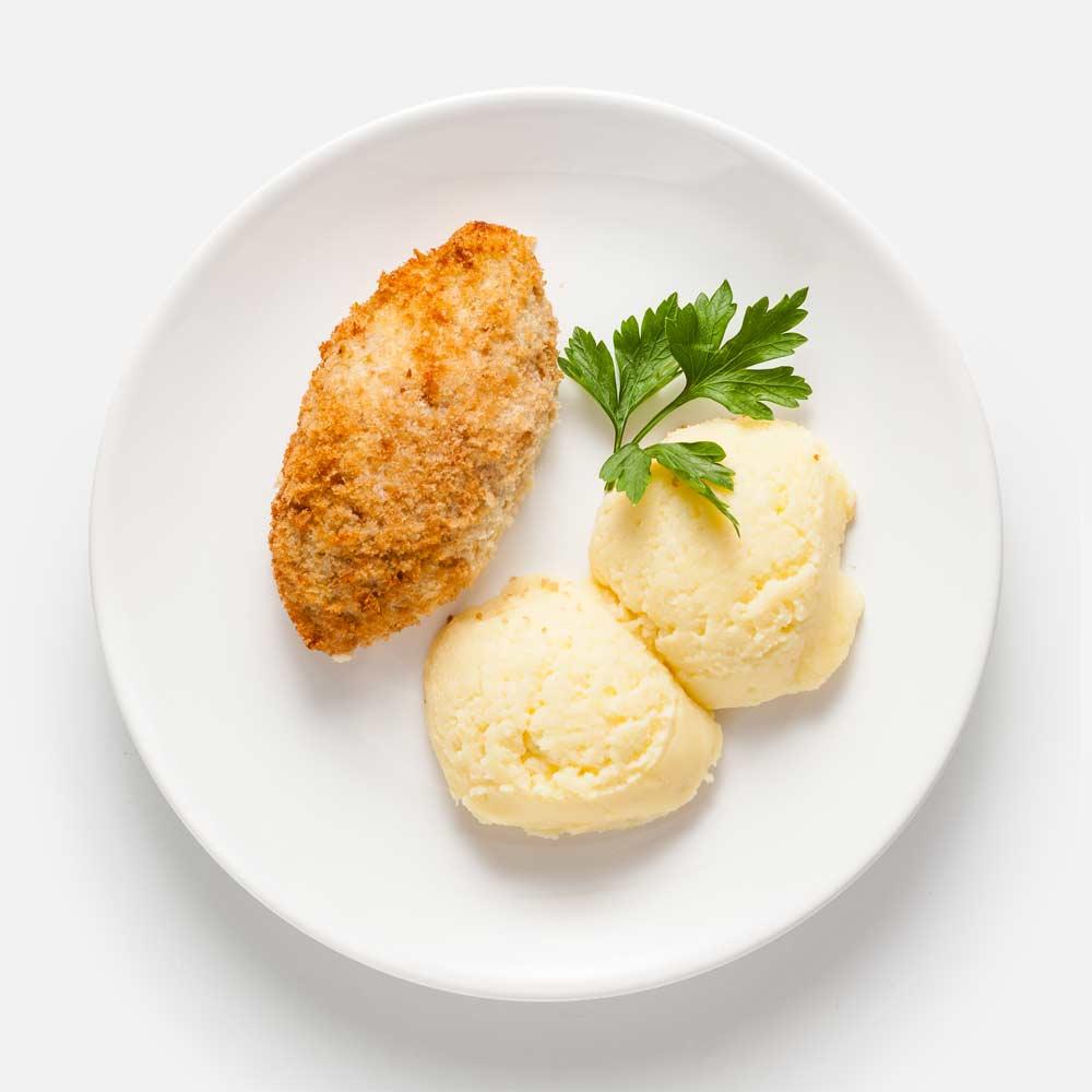 

Котлета простоеда Английская, рыбная, с картофельным пюре, 230 г