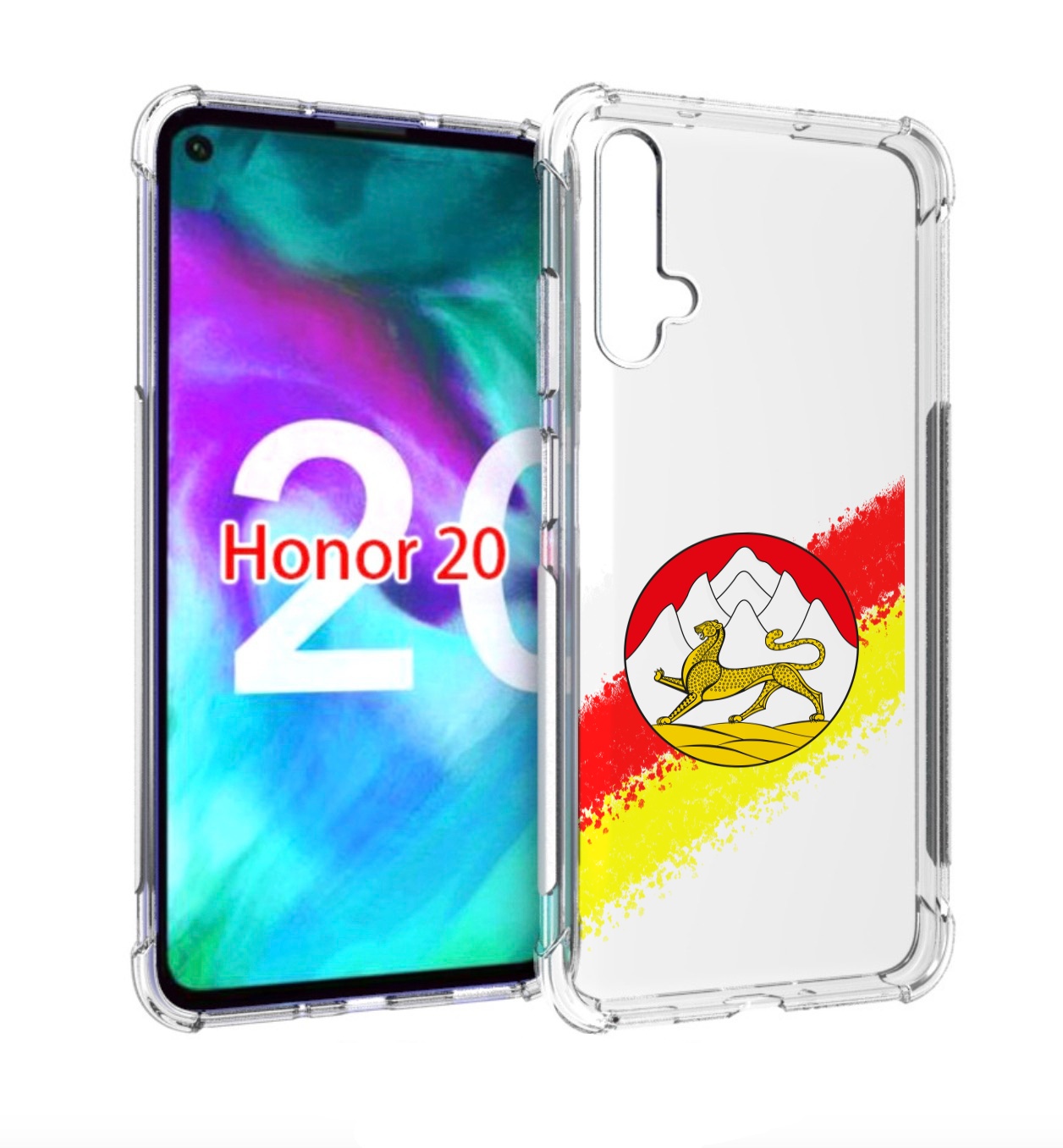 

Чехол бампер MyPads герб флаг южная осетия для Honor 20, Прозрачный, Tocco