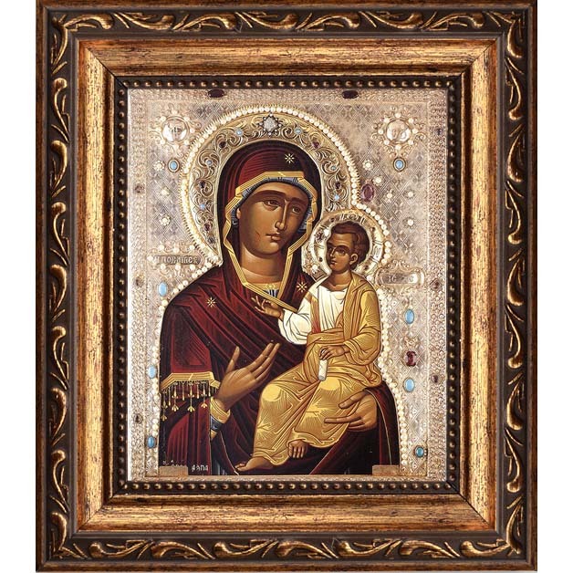 

Монреальская Иверская икона Божьей Матери на холсте.