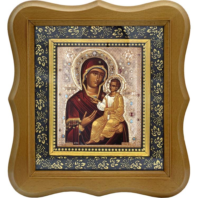 

Монреальская Иверская икона Божьей Матери на холсте.