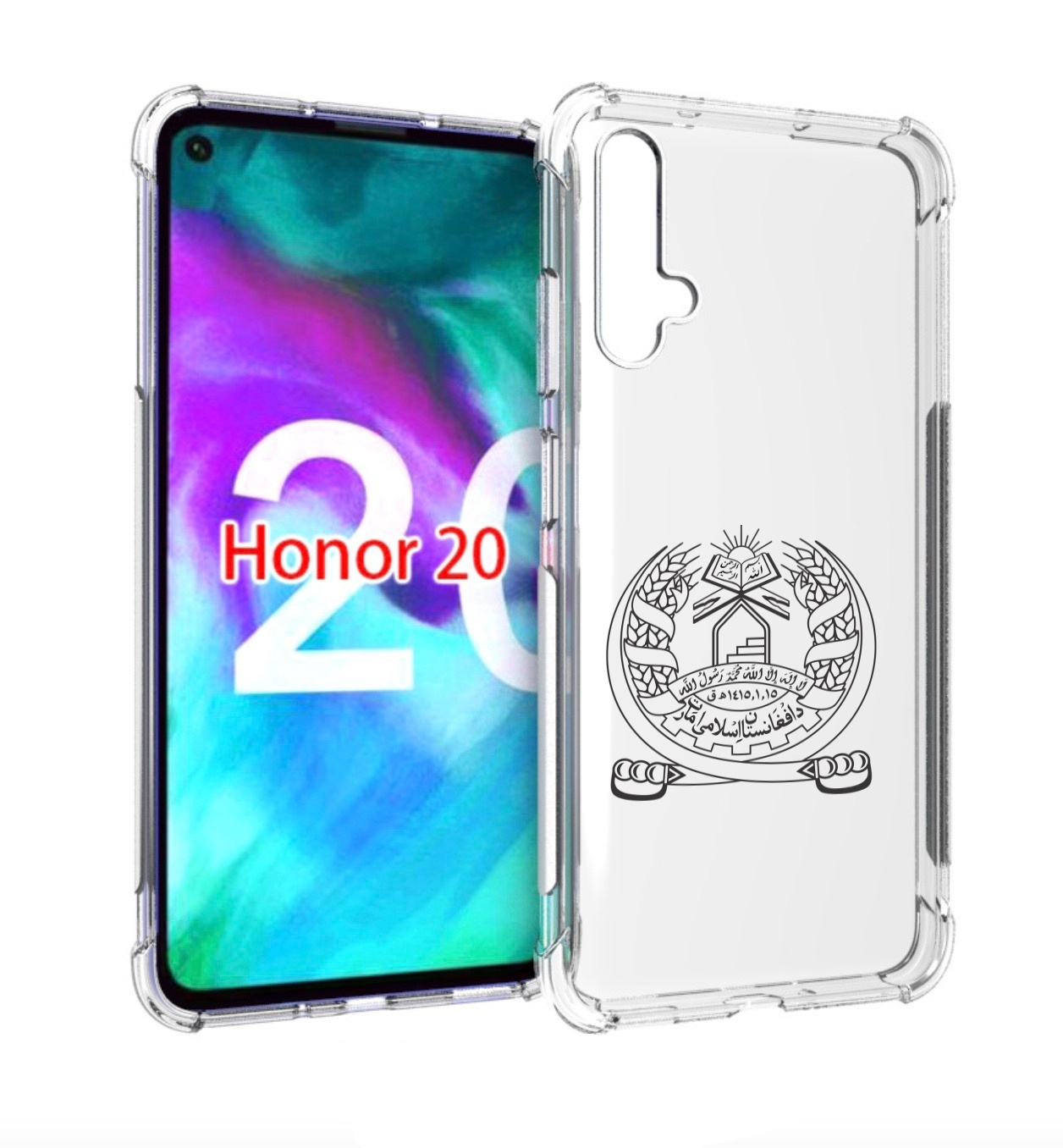 

Чехол бампер MyPads герб-афганистан для Honor 20, Прозрачный, Tocco