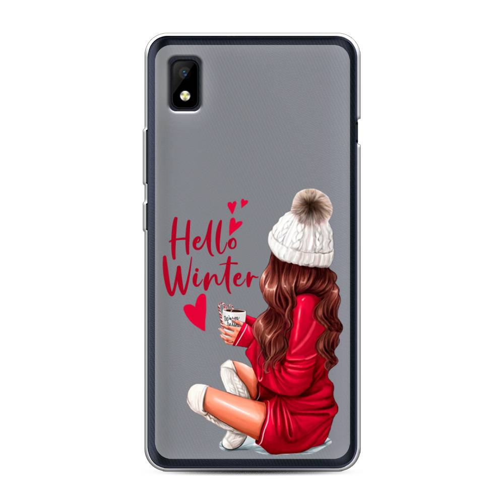 

Чехол на ZTE Blade L210 "Hello winter", Красный;белый;коричневый, 134150-5