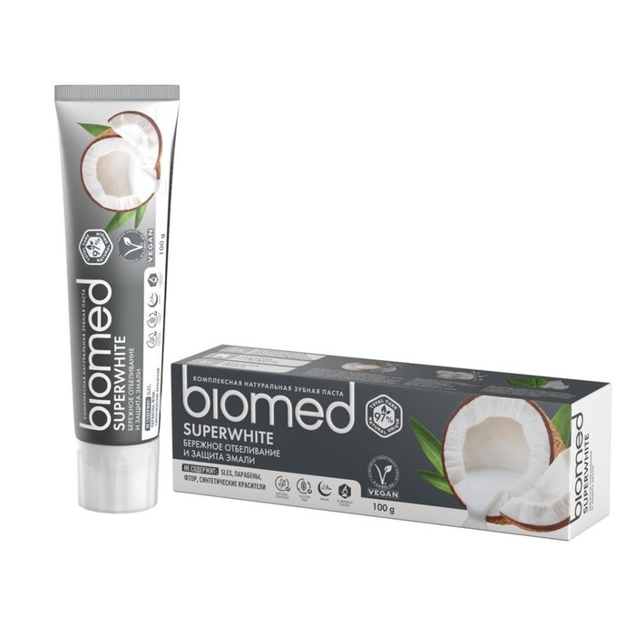 Зубная паста Biomed Superwhite, 100 г паста зубная biomed superwhite с кокосом 100 мл