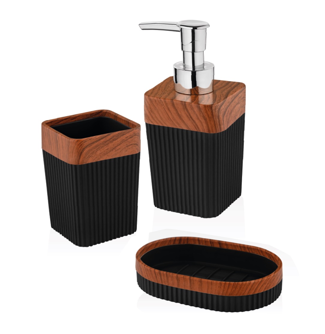 Набор для ванной комнаты Vialex COLUMB CKB106A-black 3 предмета