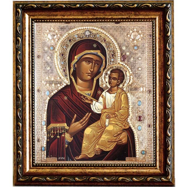 

Монреальская Иверская икона Божьей Матери на холсте.