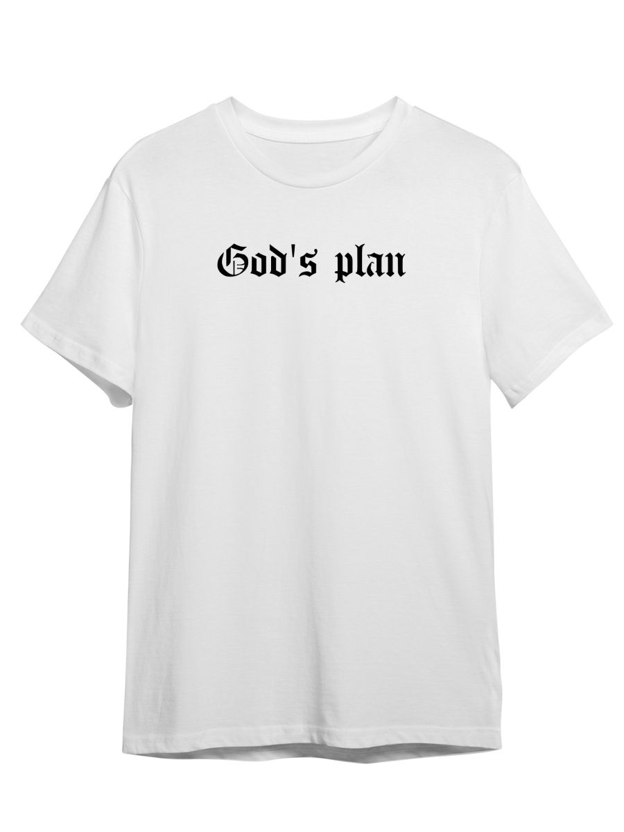 

Футболка унисекс Каждому Своё God's plan/Drake/Готика STGO1N белая 3XL, "God's plan/Drake/Готика" STGO1N