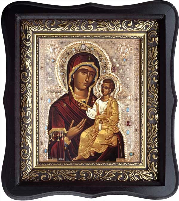 

Монреальская Иверская икона Божьей Матери на холсте.