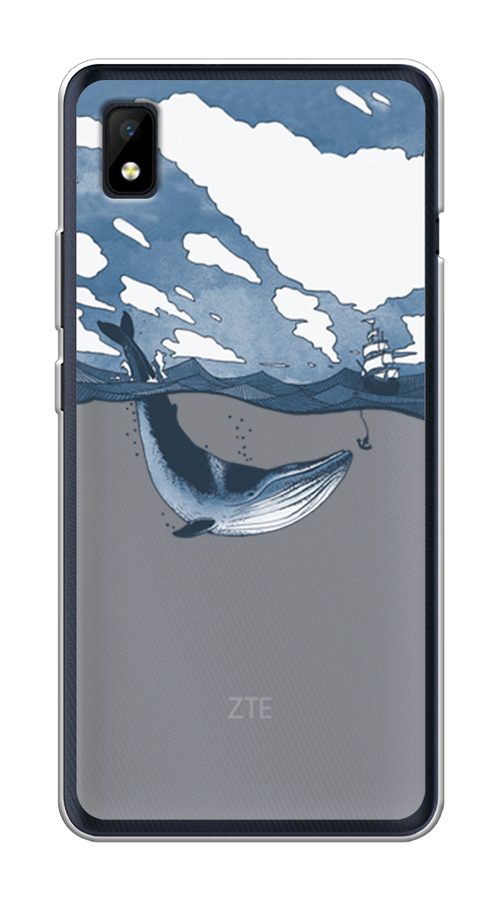 

Чехол на ZTE Blade L210 "Большой кит", Синий, 134150-1