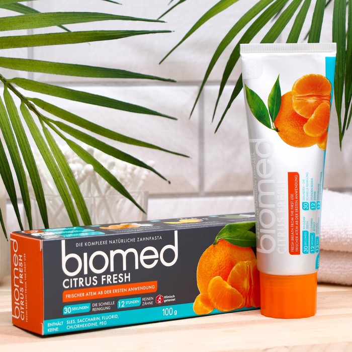 Зубная паста Biomed Citrus Fresh, 100 г synergetic зубная паста комплексное укрепление 100