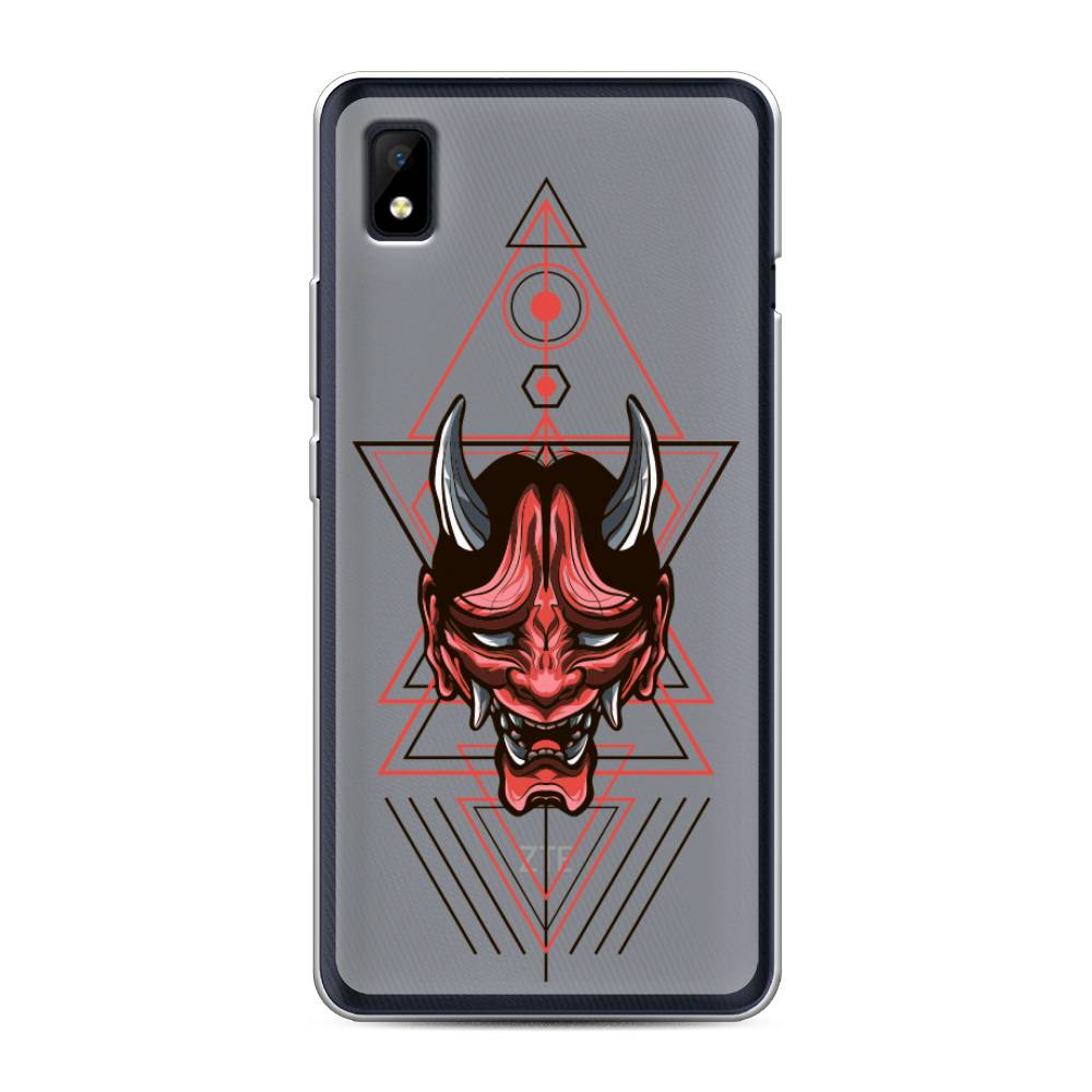 

Чехол на ZTE Blade L210 "Hanya Oni mask", Серый;красный;черный, 134150-4