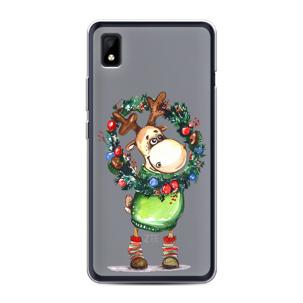 

Чехол на ZTE Blade L210 "Олень с новогодним венком", 134150-4