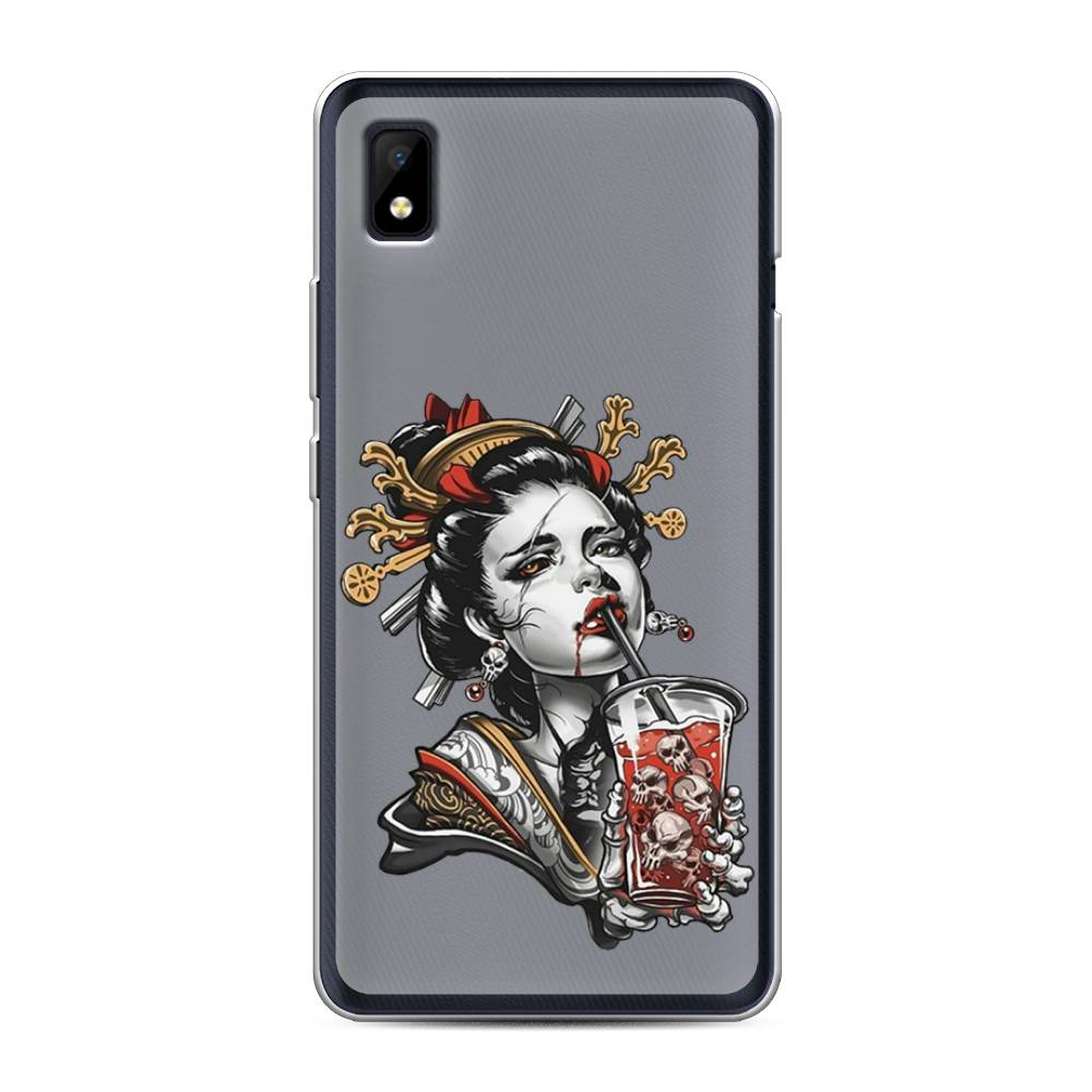 

Чехол на ZTE Blade L210 "Опасная гейша", Красный;черный;серый, 134150-4