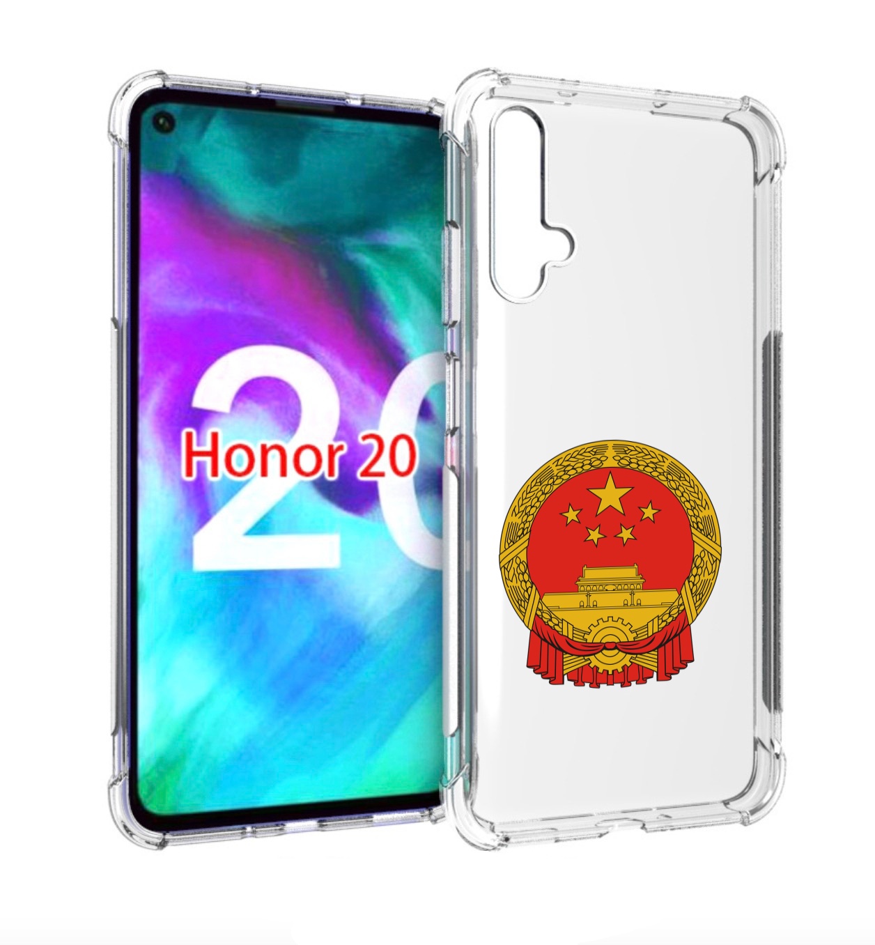 

Чехол бампер MyPads герб-китаи для Honor 20, Прозрачный, Tocco