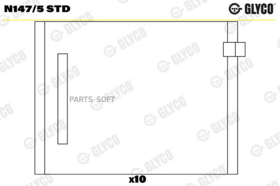 

Вклад.Распредвала Ком/Кт Std [5 Пар] Glyco арт. N1475STD
