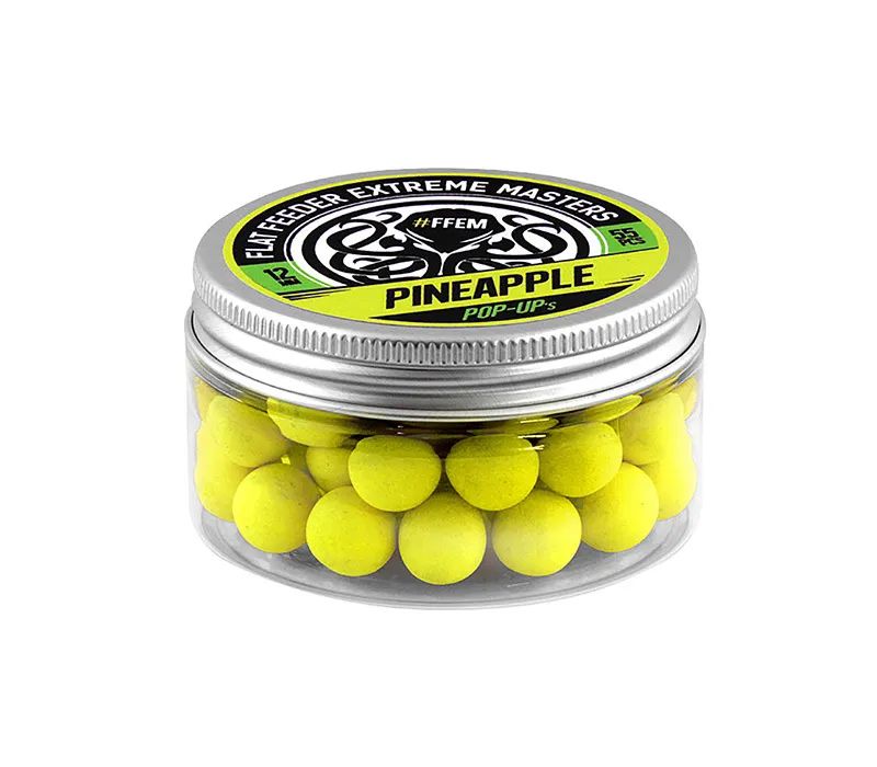 

Плавающие бойлы FFEM Baits POP-UP PINEAPPLE 12мм, Ананас 55 штук, жёлтый, Желтый