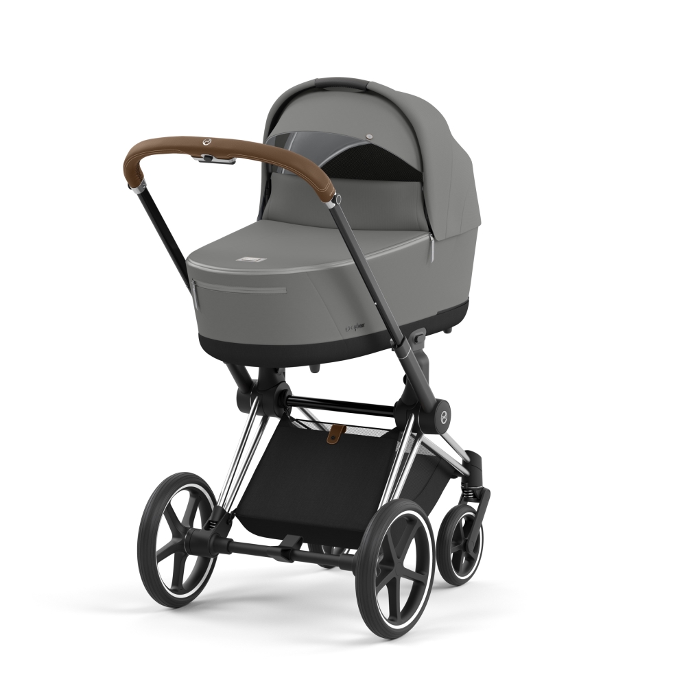 

Коляска для новорожденных Cybex PRIAM IV Soho Grey шасси Chrome Brown