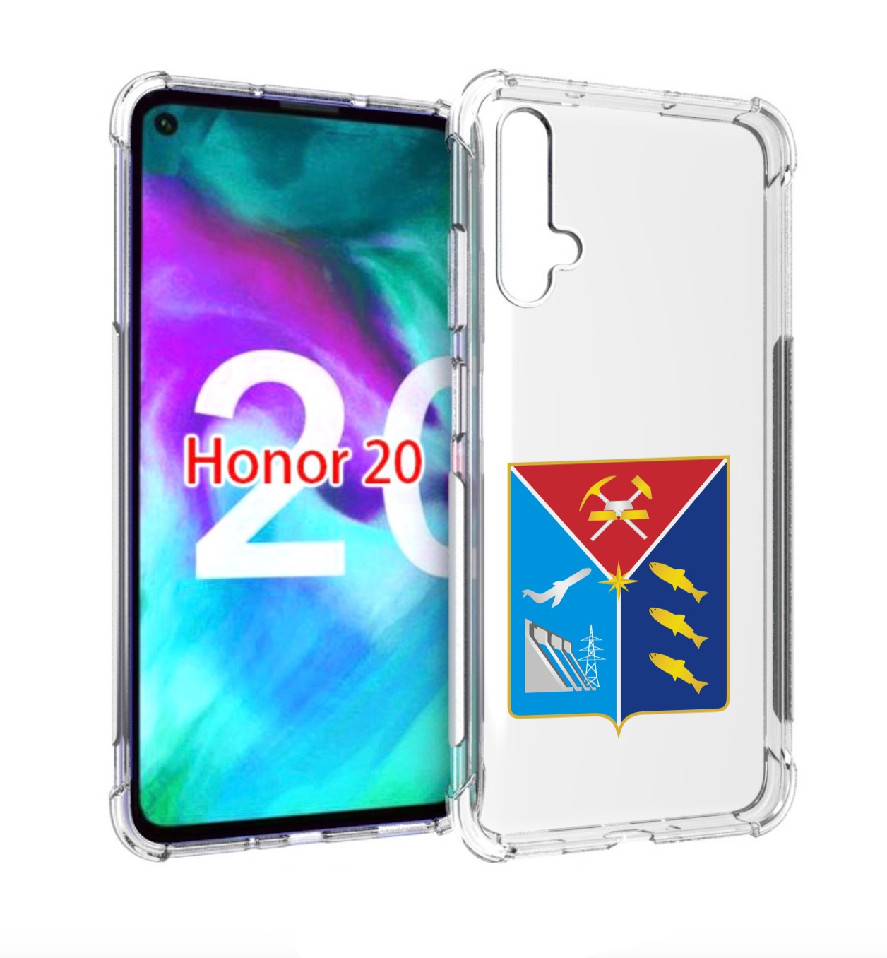 

Чехол бампер MyPads герб-магаданская-область для Honor 20, Прозрачный, Tocco