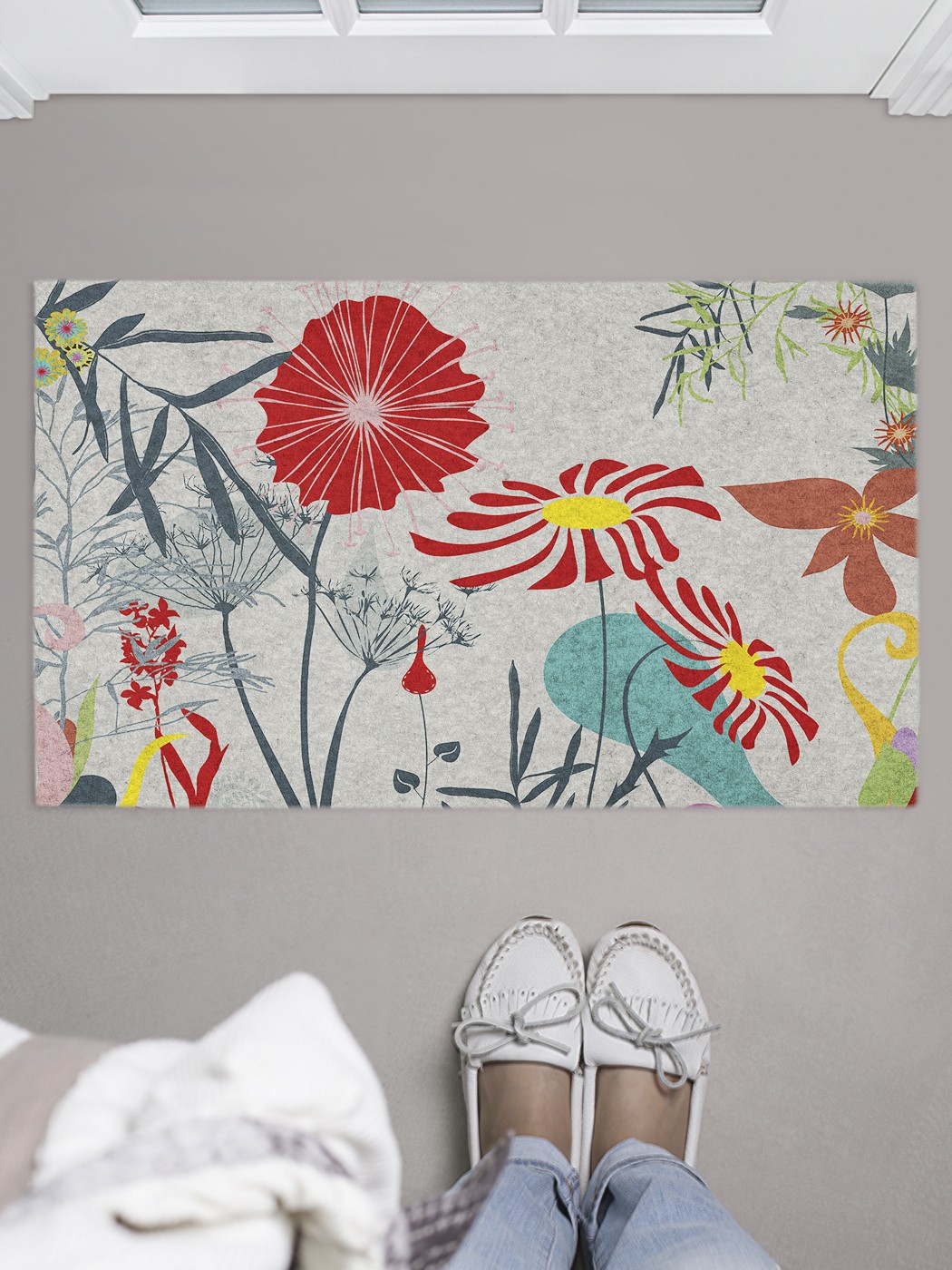 

Придверный коврик в прихожую для обуви, на резиновой основе, 75x45 см door_47088 JoyArty