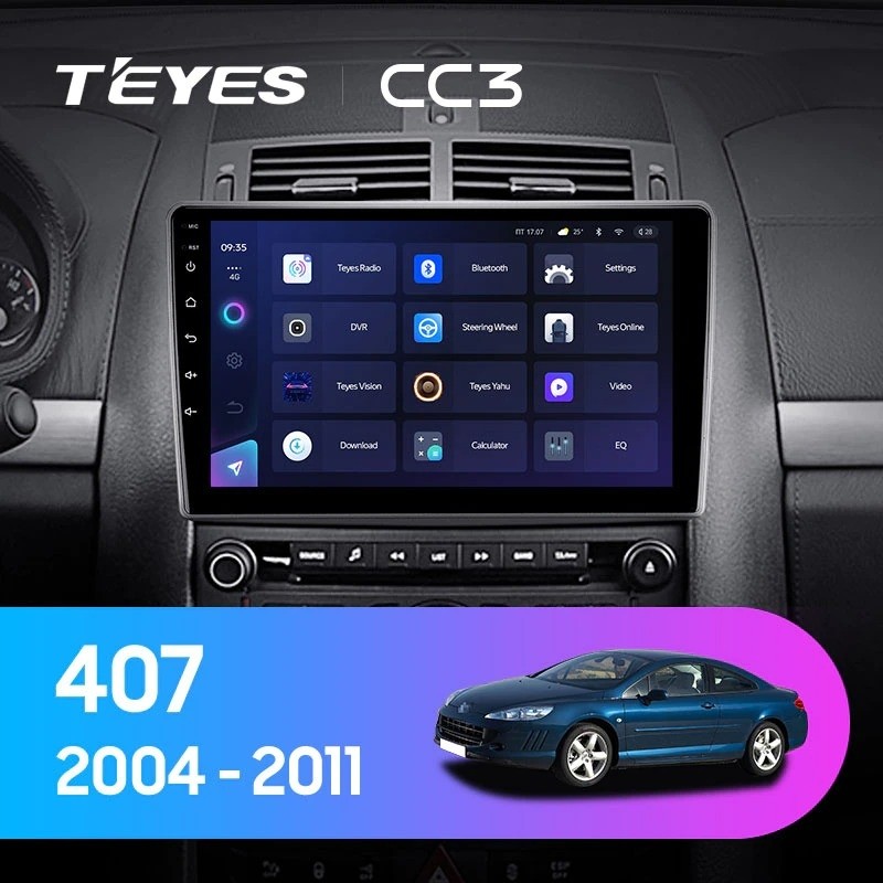 

Штатная магнитола Teyes CC3 4/32 Peugeot 407 (2004-2011) F2, Teyes CC3 Peugeot 407 (2004-2011) F2