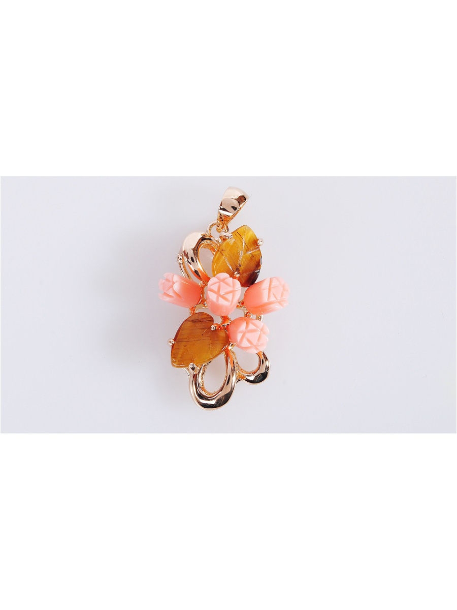 

Кулон из бижутерного сплава Lotus Jewelry 142P-42co-ti, коралл, 142P-42co-ti