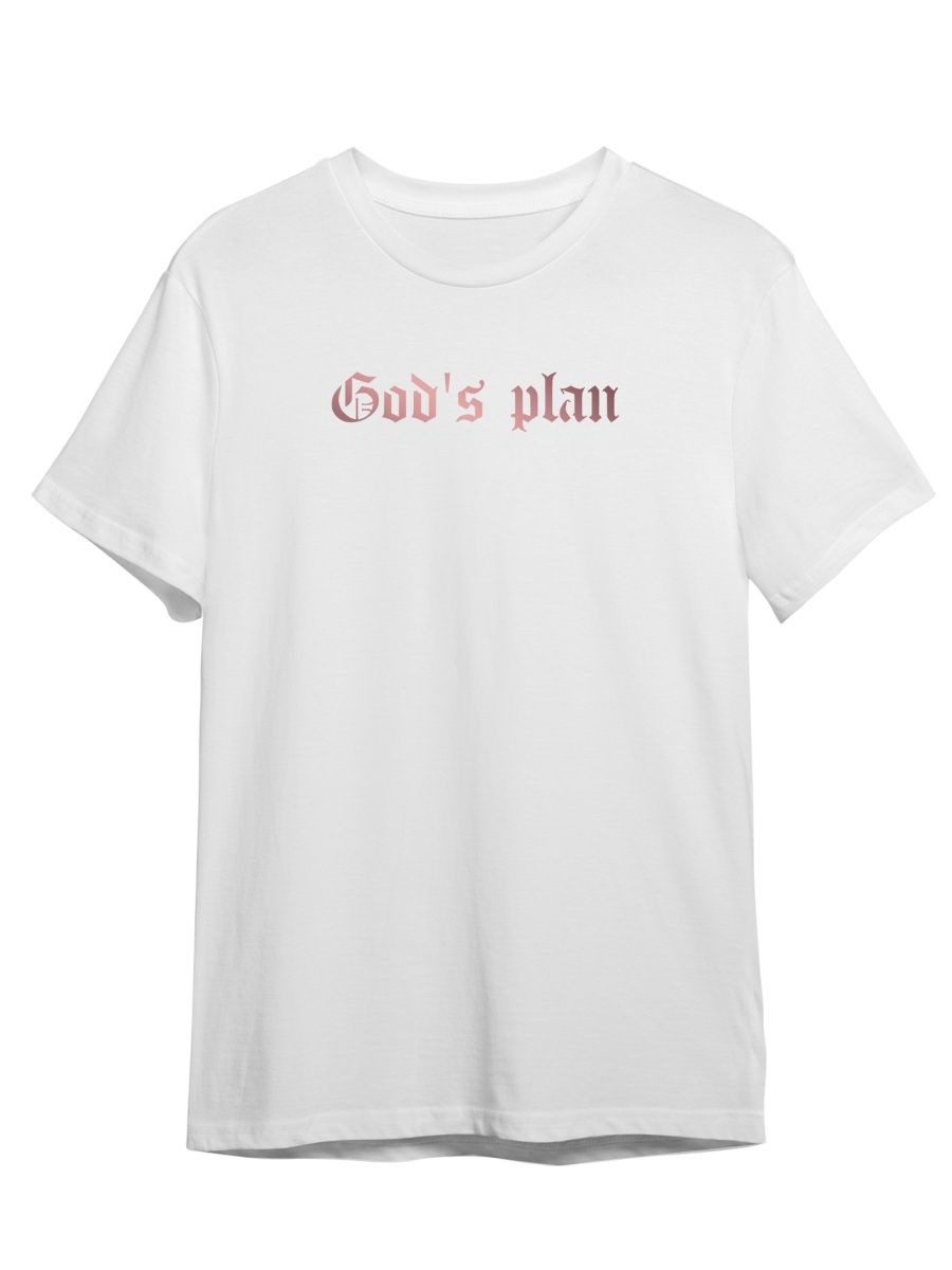 

Футболка унисекс Каждому Своё God's plan/Drake/Готика STGO1ZP белая 3XL, "God's plan/Drake/Готика" STGO1ZP