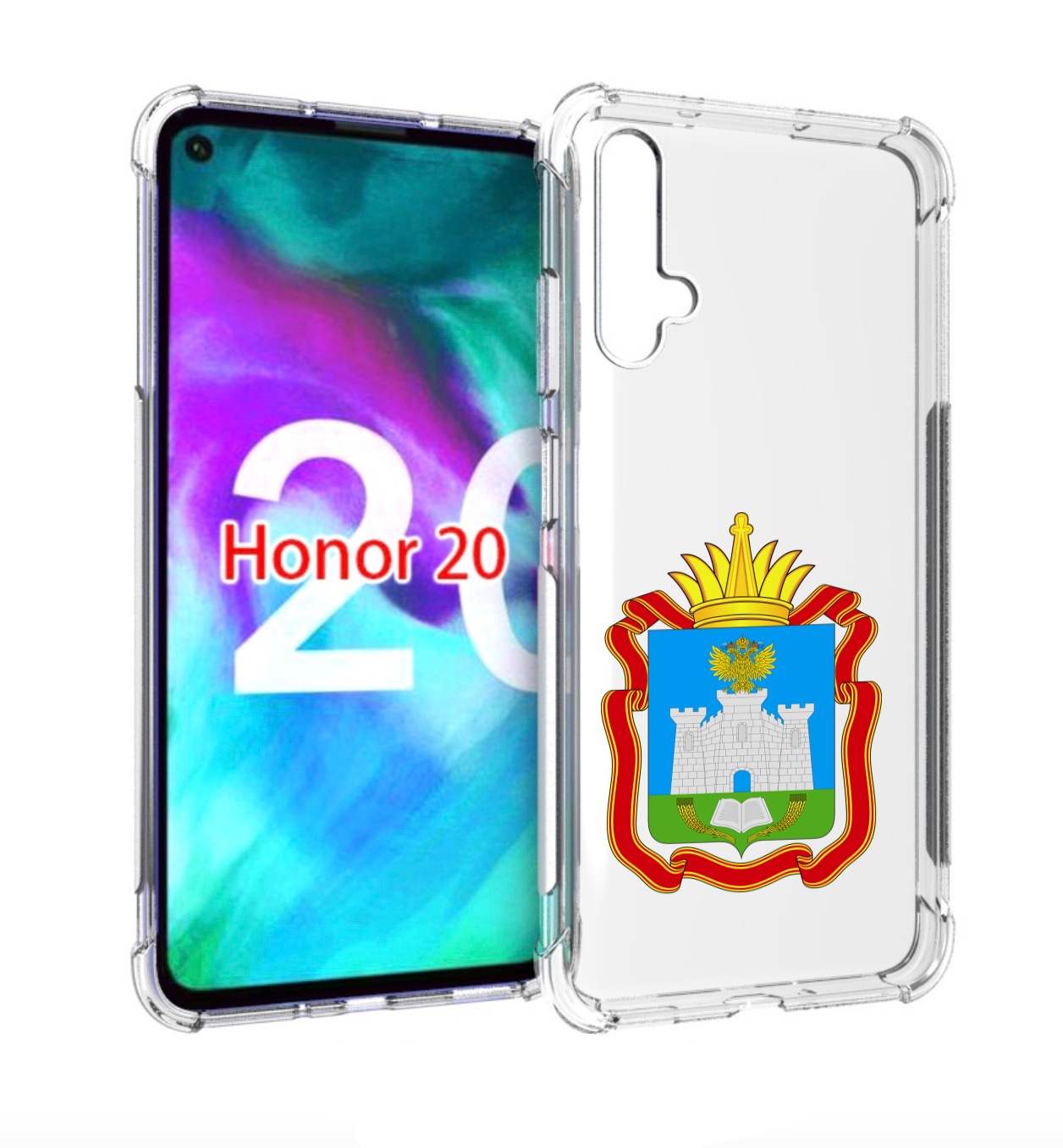 

Чехол бампер MyPads герб-орловская-область для Honor 20, Прозрачный, Tocco