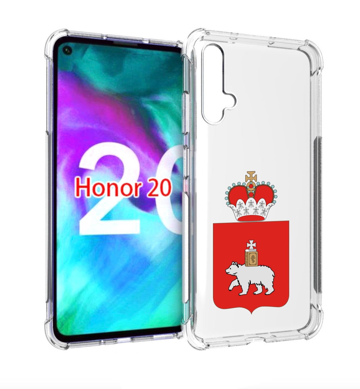 

Чехол бампер MyPads герб-пермскии-краи для Honor 20 Honor, Прозрачный, Tocco