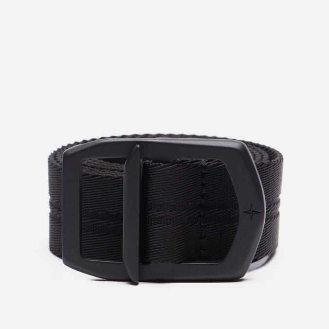 фото Ремень мужской stone island nylon tape 7515 pass-through buckle черный 90 см