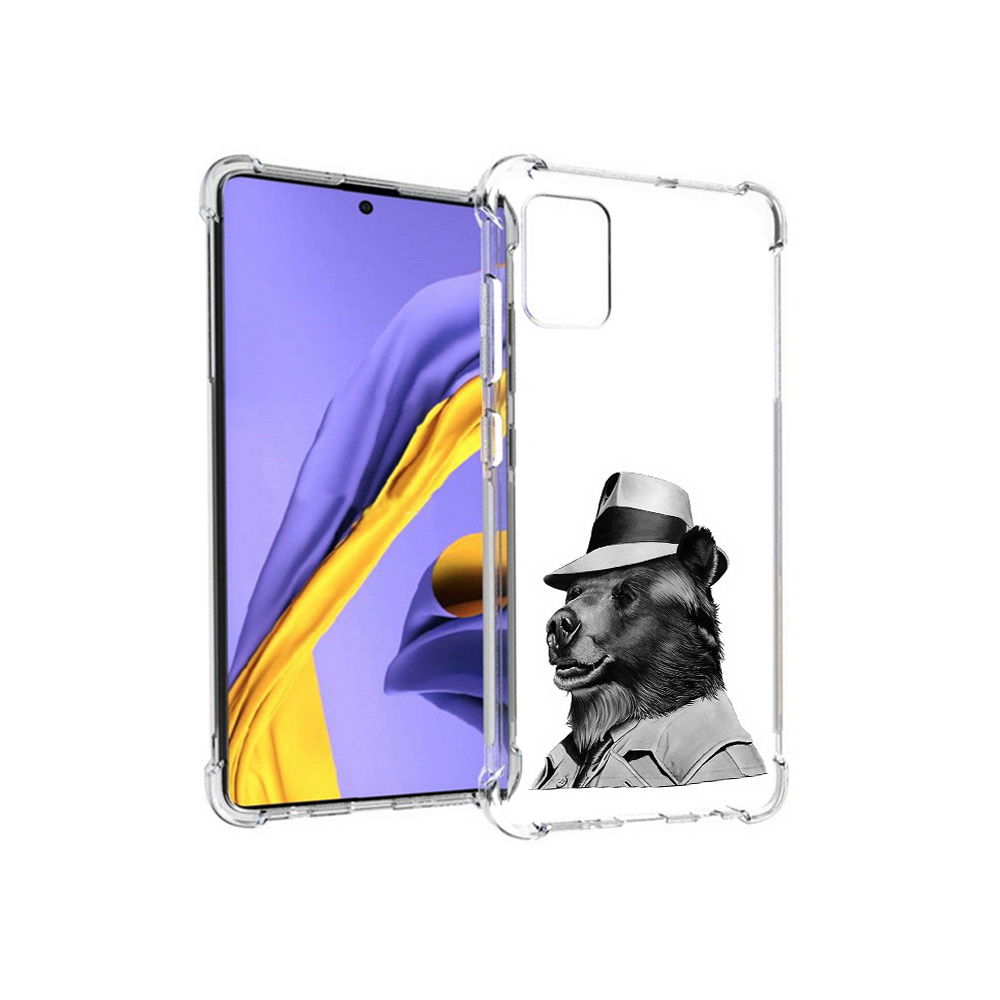 Чехол MyPads Tocco для Samsung Galaxy A51 медведь в шляпе (PT141713.484.465)