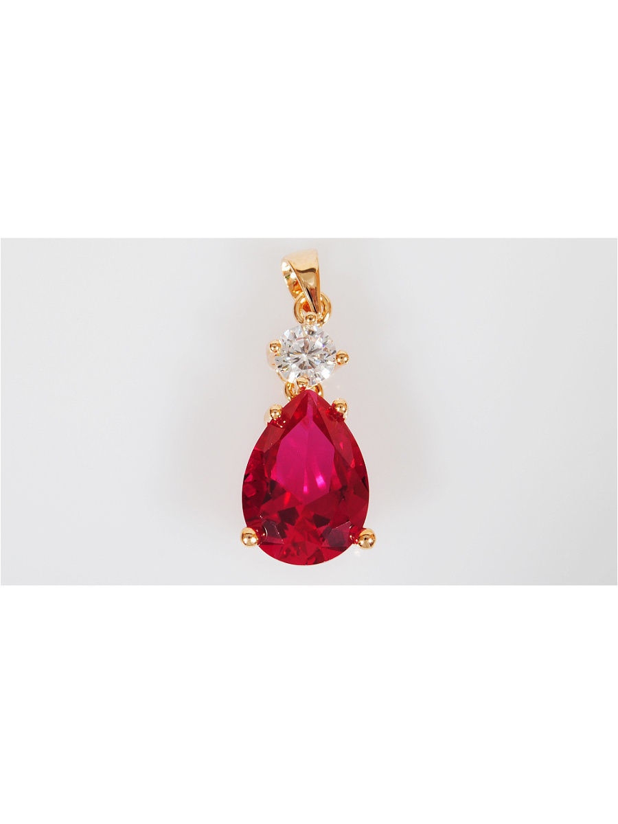 

Кулон из бижутерного сплава Lotus Jewelry 3019P-33Rc, корунд, 3019P-33Rc
