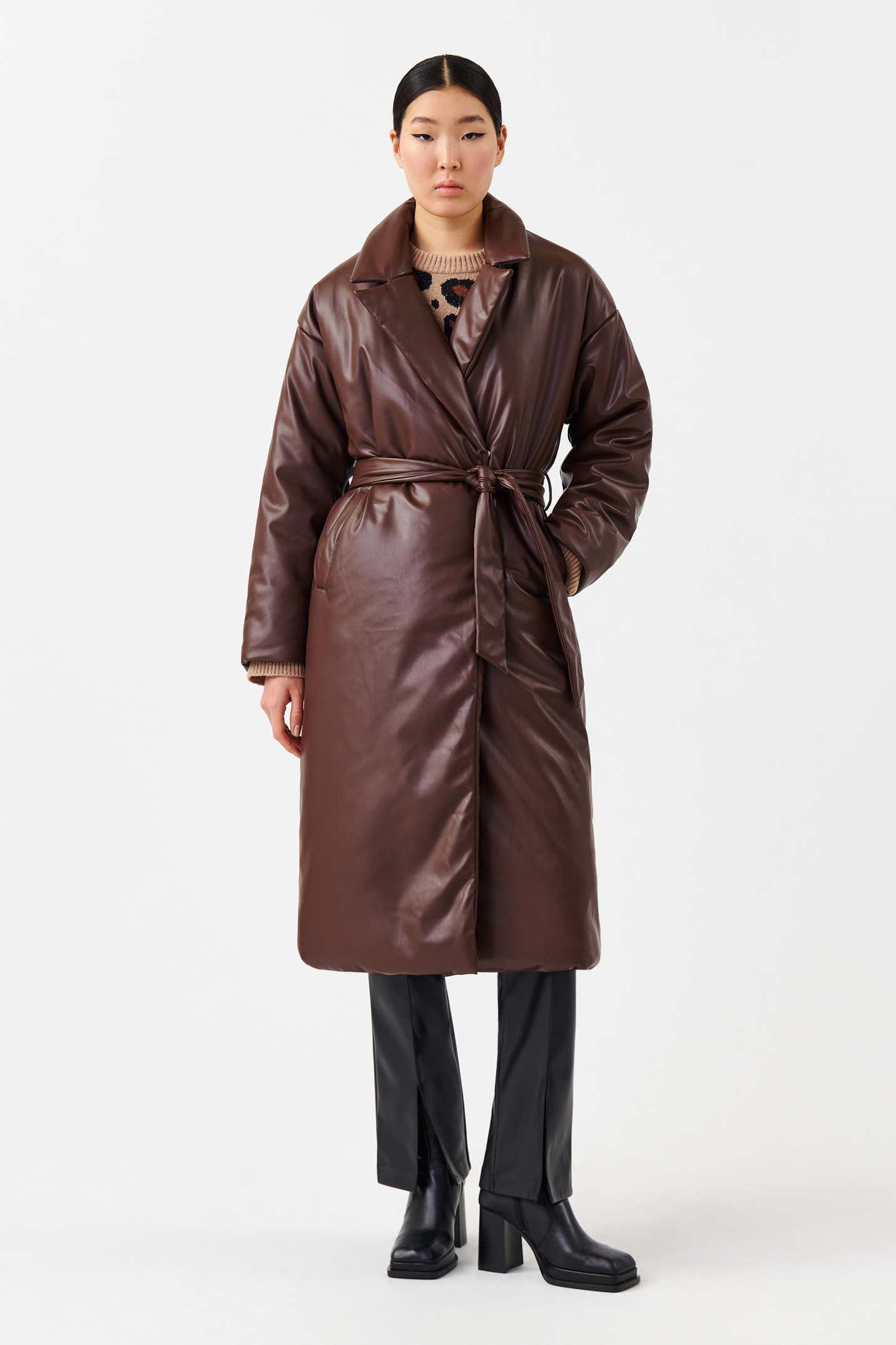 

Пальто женское Befree 2241019112-22 коричневое L/XL, 2241019112-22