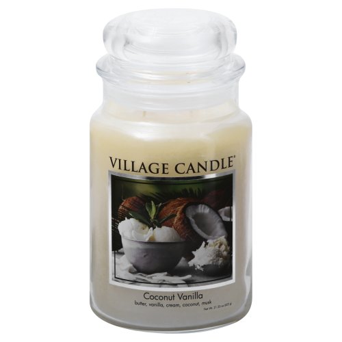 фото Ароматическая свеча village candle "coconut vanilla", большая