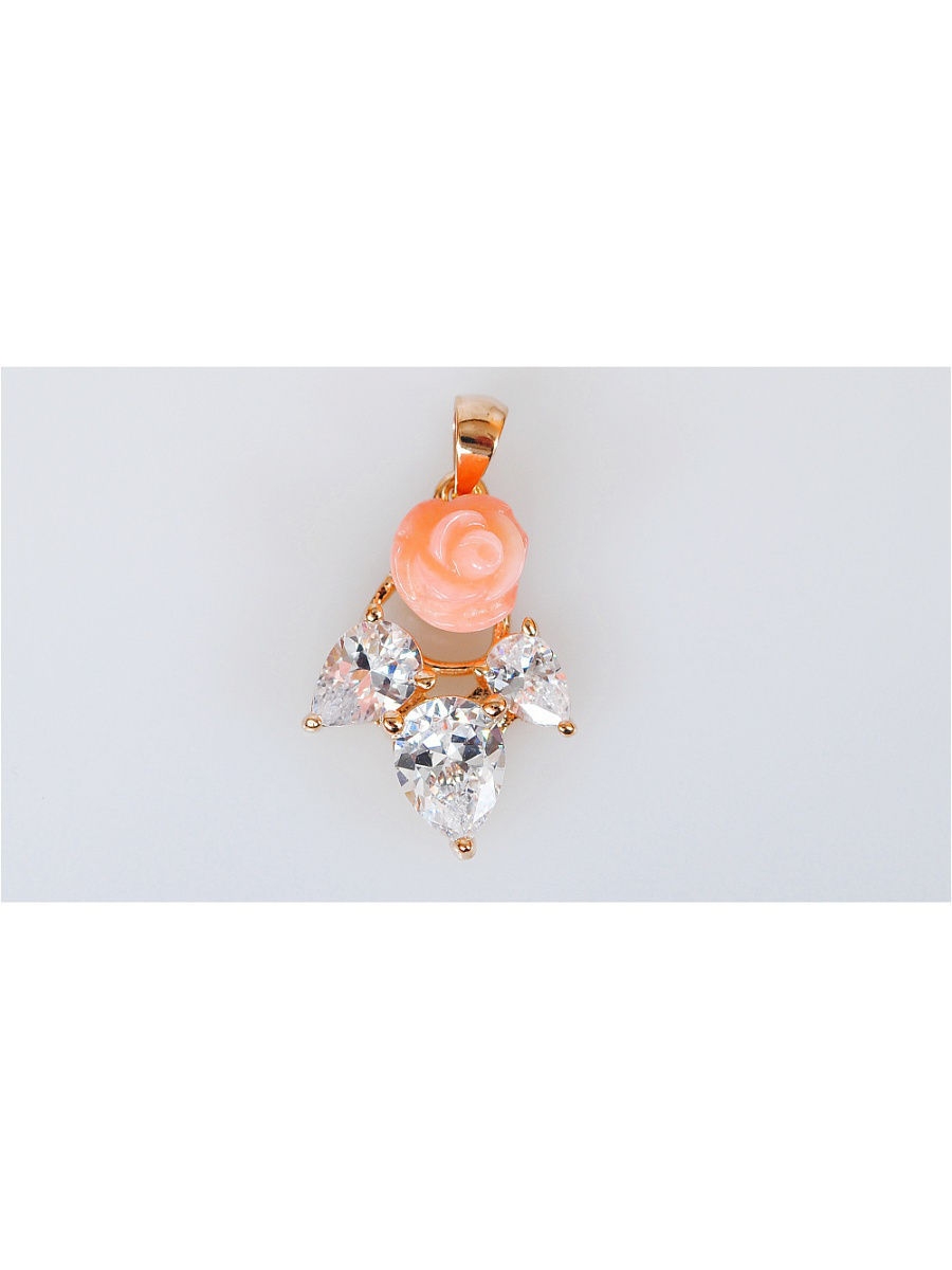 

Кулон из бижутерного сплава Lotus Jewelry 3033P-08co, коралл, 3033P-08co