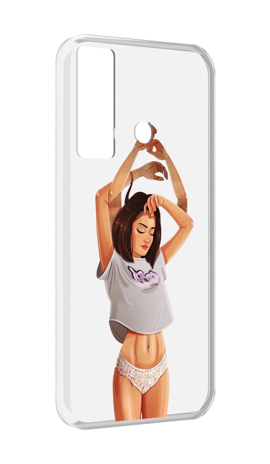 

Чехол MyPads много-рук женский для Tecno Camon 17, Прозрачный, Tocco